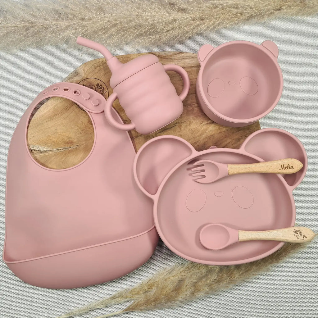 Set Repas Bébé Complet 8 Pièces En Silicone – Assiette