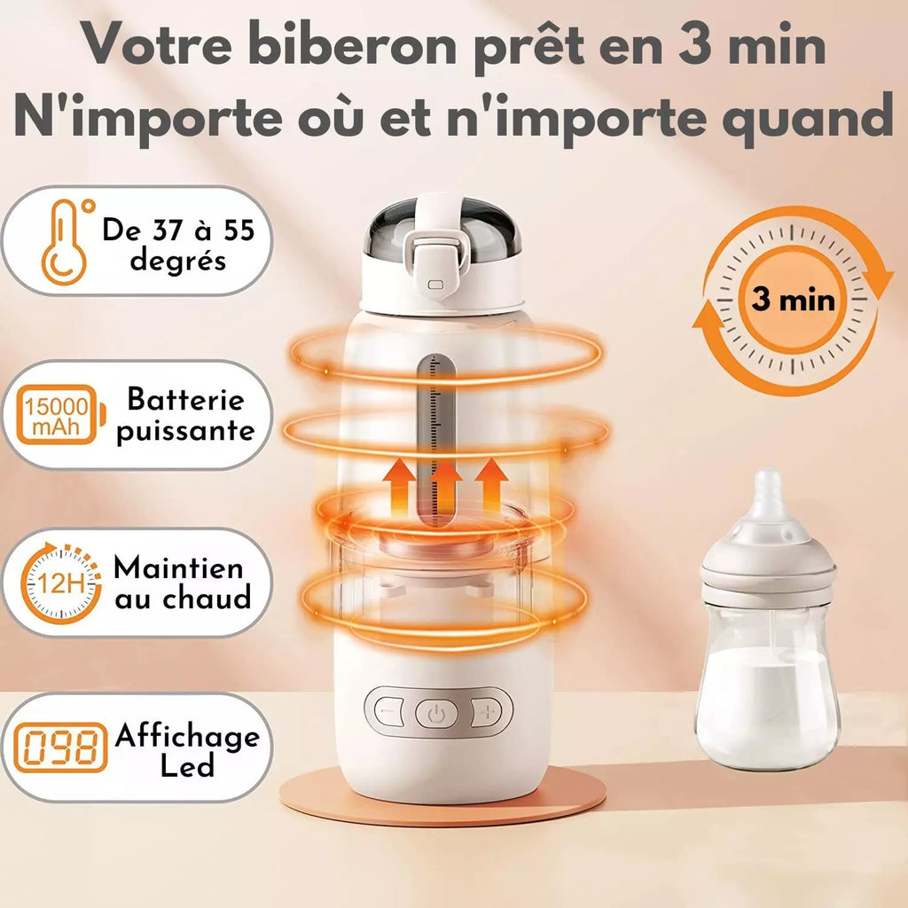 Nouveau Chauffe Biberon Nomade sans fil 300 ml - Le plus puissant sur –  Baby-crea
