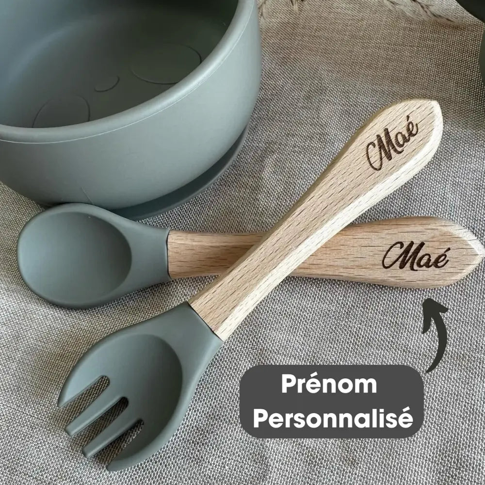 set repas bébé personnalisé nom