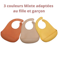 3 bavoir bebe couleurs mixte 