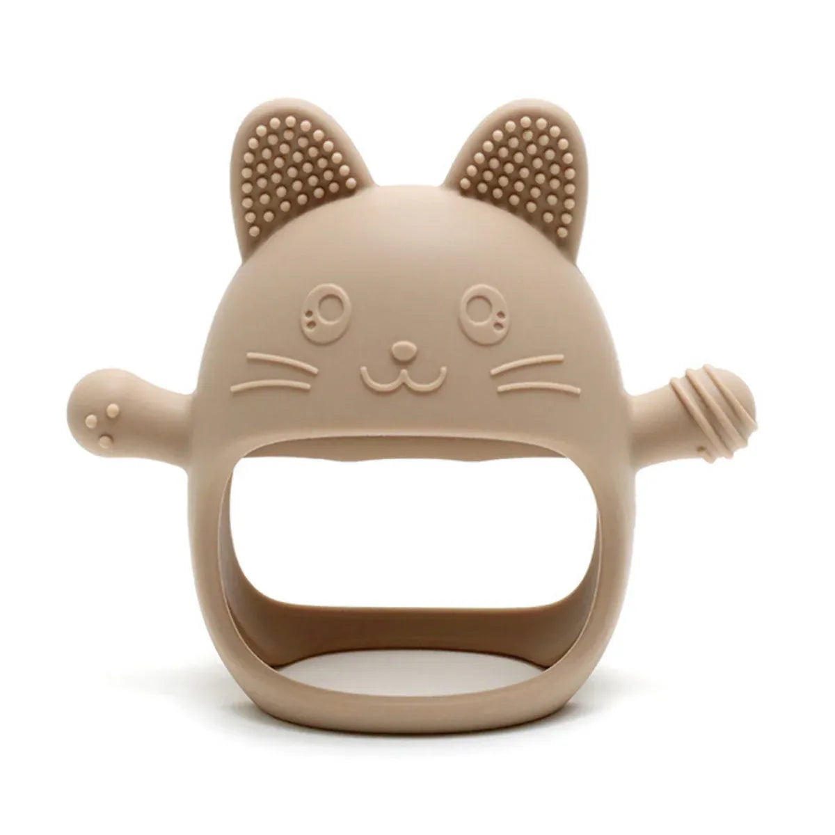 Anneau de dentition bois et silicone pour bébé