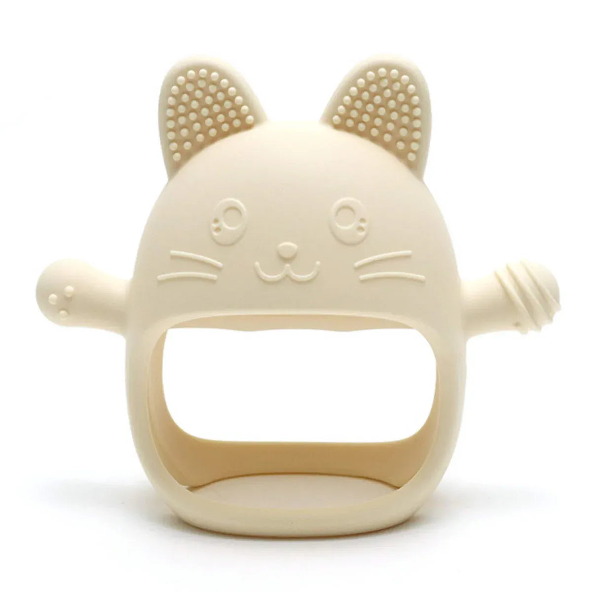 Anneau dentition bébé forme chat vue de face