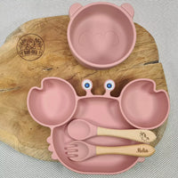 Cadeau de naissance | Assiette ventouse | Bol ventouse | Couverts personnalisés