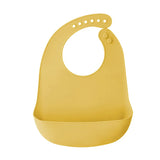 Bavoir bébé jaune en silicone souple