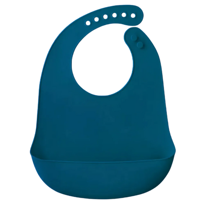 Bavoir silicone imperméable bébé bleu marine