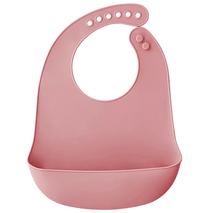 Bavoir silicone rose pastel doux et léger