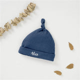 Bonnet 100% coton bio prénom gravé bébé
