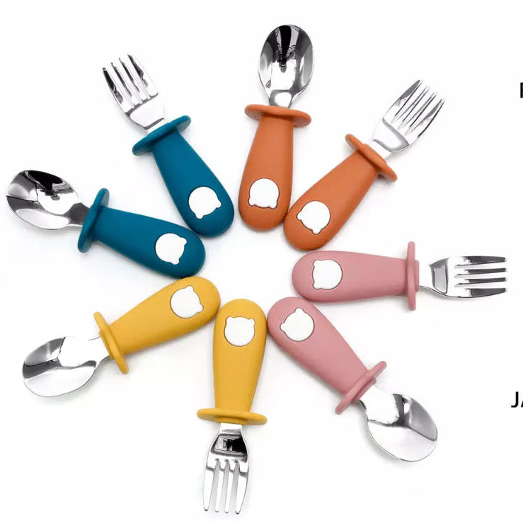 Couverts Baby-Crea ergonomiques tête de panda