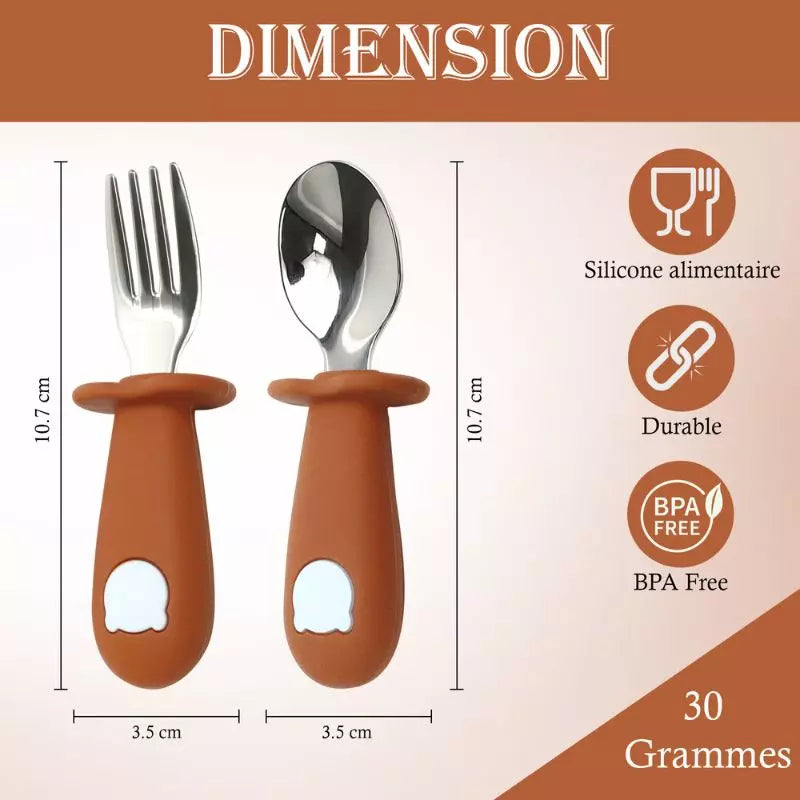 Couverts premier âge bébé tête panda 