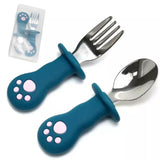 Cuillère et fourchette inox ergonomiques bébé