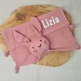 Doudou personnalisé forme lapin ultra doux