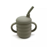 Gobelet bébé solide silicone vert olive