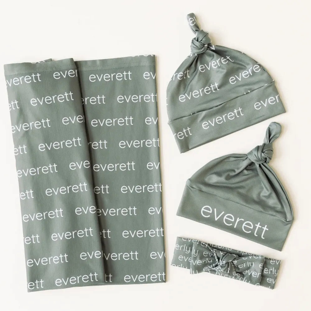 Couverture emmaillotage hiver 2026 Vert Forêt en tissu premium.