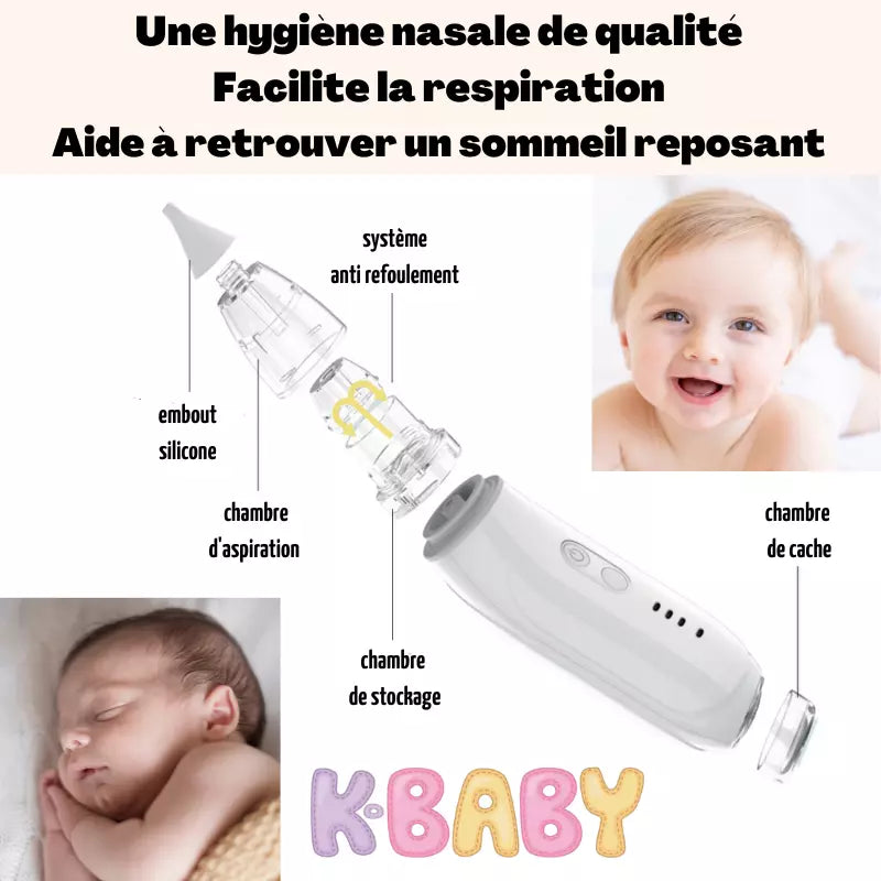 Mouche bébé silencieux avec embout silicone