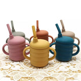 Tasse d'apprentissage bebe en silicone 