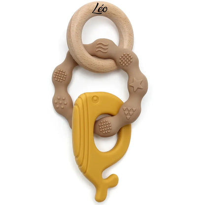 anneau de dentition forme dauphin coloré