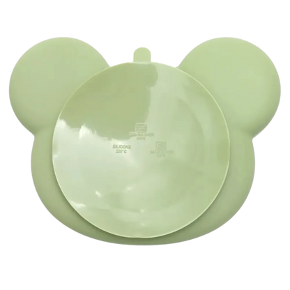 Assiette bebe incassable pour bébé vert clair