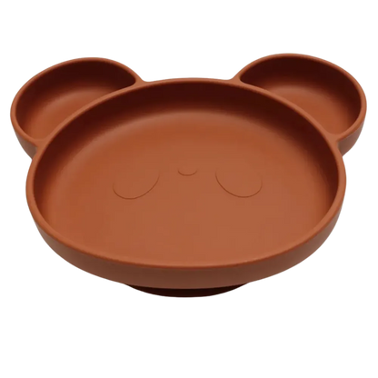 Assiette bebe rouge tommette avec base ventouse ultra-puissante.