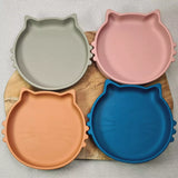 Set repas bébé chat : Assiette ventouse + bol ventouse+ Couverts personnalisé