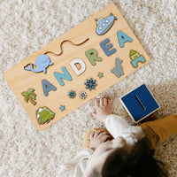 puzzle éducatif prénom ANDREA pastel