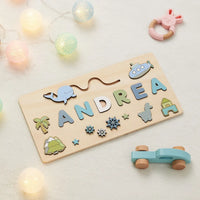 puzzle prénom ANDREA flocon neige et océan