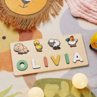puzzle prénom OLIVIA personnalisé en bois
