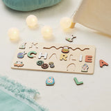 puzzle prénom bois CHARLIE thème festif