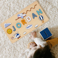 puzzle prénom bois voyage bébé