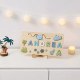 puzzle prénom enfant ANDREA avec baleine
