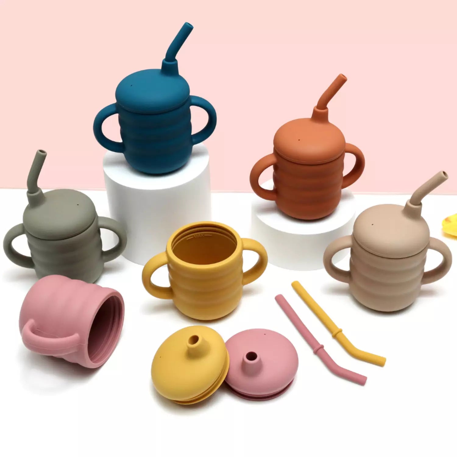 Tasse d’apprentissage en silicone pour bébé