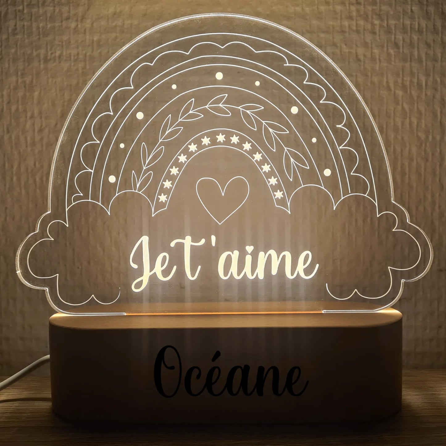 veilleuse bébé fille personnalisée LED