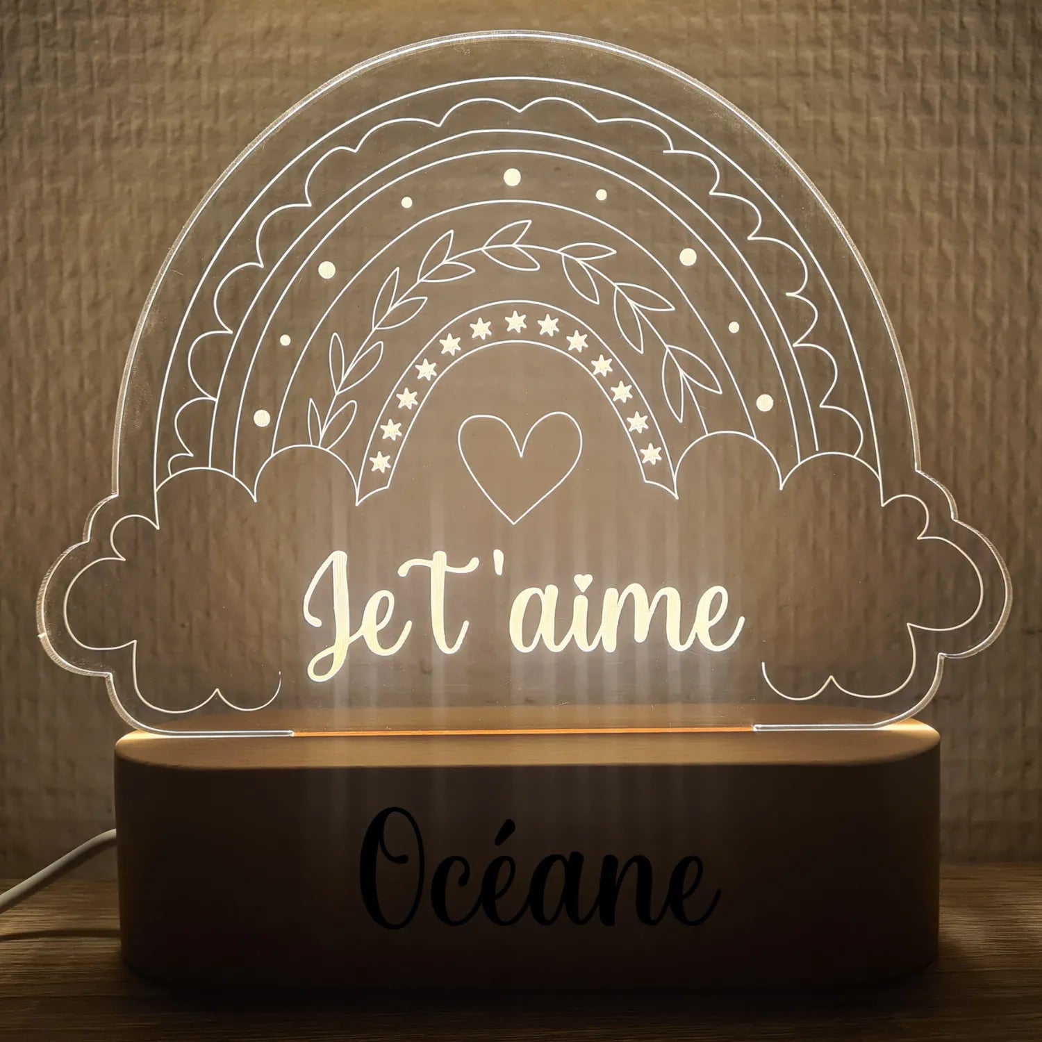 veilleuse bébé fille personnalisée LED
